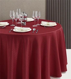Hotel Natural Drape Polyester Jacquard Tovaglia