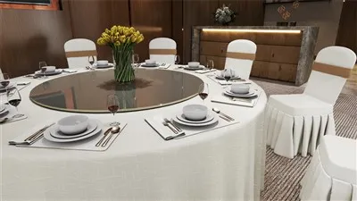 Tovaglia con fiori nascosti addensata in poliestere per hotel